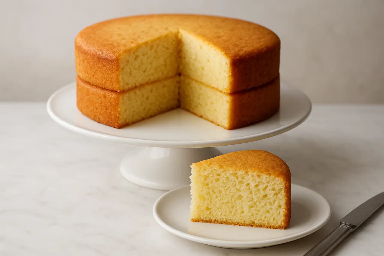 Classic Vanilla Cake with Fluffy Crumb