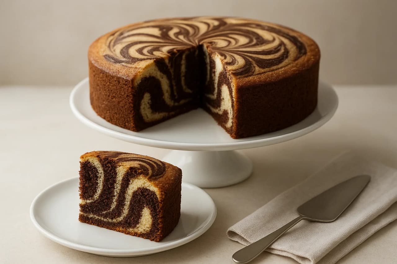 Marble Cake (Chocolate & Vanilla Swirl)