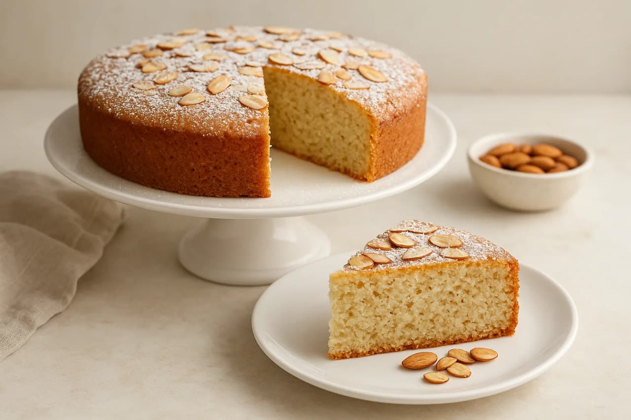 Almond Cake with Soft Crumb