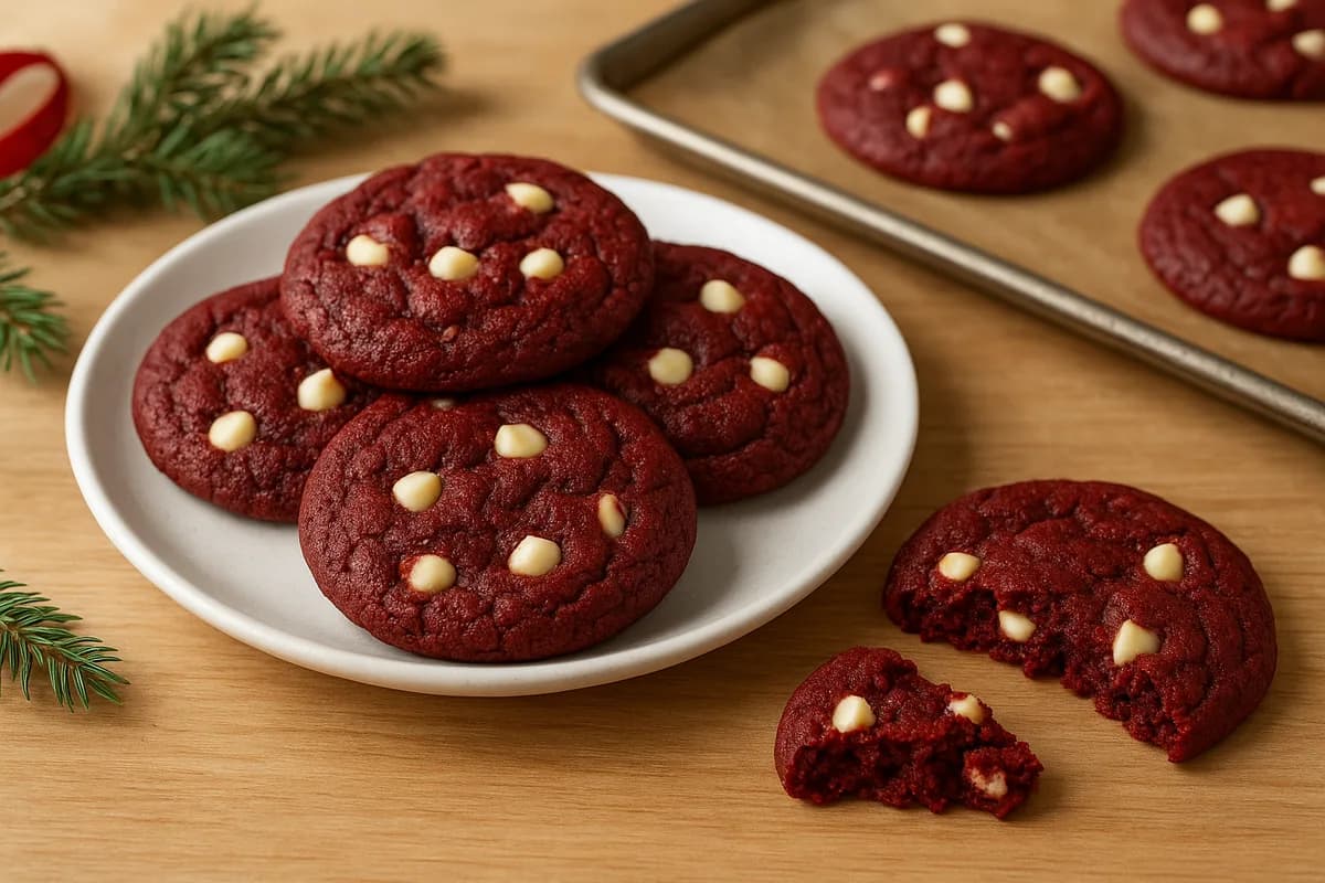 Red Velvet Cookies with White Chocolate Chips